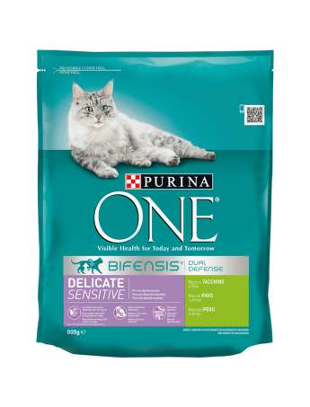 PURINA ONE Gatos Digestión Sensible rico en Pavo y Arroz 800g