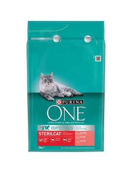 PURINA ONE Gatos Esterilizados rico en Salmón y Trigo 3kg