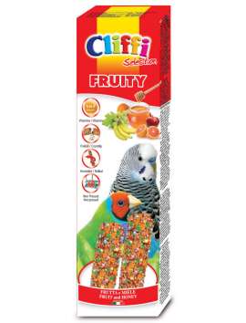 BARRITAS PERIQUITOS Y EXÓTICOS CON FRUTAS Y MIEL "FRUITY" Chemi-Vit 60 g