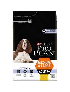 PRO PLAN Perro Adulto Mediano y Grande 7+ con OPTIAGE Pollo 3kg